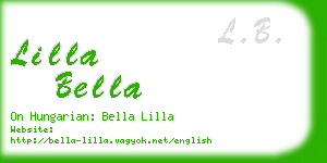 lilla bella business card